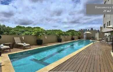 Imagem 3: Flat Transamérica. Piscina, Imóvel mobiliado, 25m² de Áreae1 Vaga...