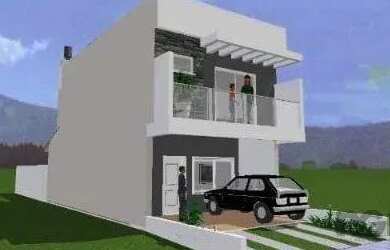 Imagem: A casa possui 3 Dormitórios, 2 Banheiros, 2 Vagas na garagem