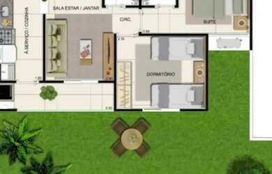 Imagem 3: PRIME ARENA GARDEN. Imóvel mobiliado, 10m² de Área, 1 Vaga na garageme2...