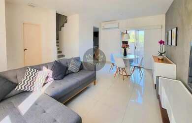 Imagem: A casa em condomínio possui 4 Dormitórios, 3 Banheiros, 2