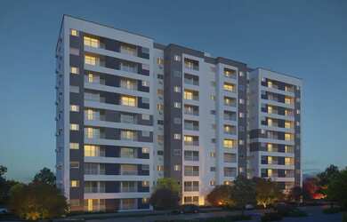 Imagem: O apartamento possui 2 Dormitórios, 1 Banheiro, 1 Vaga na garagem