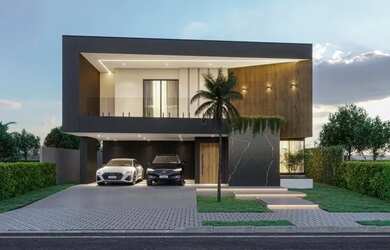 Imagem: A casa em condomínio possui 4 Dormitórios e está localizado