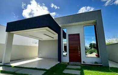 Imagem: A casa possui 3 Dormitórios, 1 Banheiro, 2 Vagas na garagem