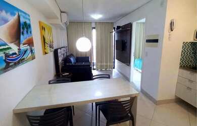 Imagem: O apartamento possui 1 Dormitório, 1 Banheiro, 1 Vaga na garagem