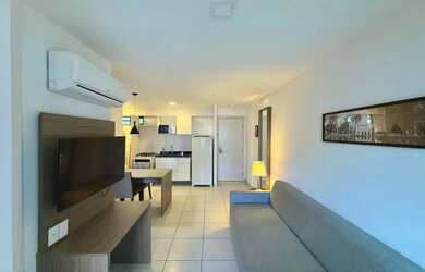 Imagem: O apartamento possui 1 Dormitório, 1 Banheiro, 1 Vaga na garagem