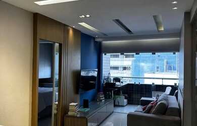 Imagem: O apartamento possui 1 Dormitório, 1 Banheiro, 1 Vaga na garagem