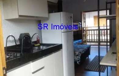 Imagem: O apartamento possui 1 Dormitório, 1 Banheiro, 1 Vaga na garagem