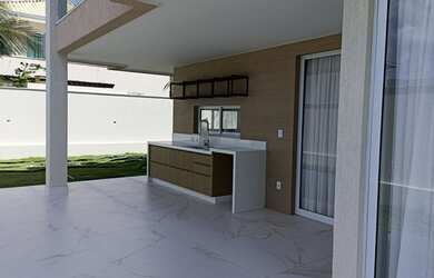 Imagem: A casa em condomínio possui 5 Dormitórios, 5 Banheiros, 4