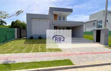 Imagem: A casa em condomínio possui 4 Dormitórios, 5 Banheiros, 5