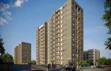 Imagem: O apartamento possui 2 Dormitórios, 1 Banheiro, 1 Vaga na garagem