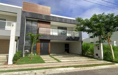 Imagem: A casa em condomínio possui 4 Dormitórios, 5 Banheiros, 3