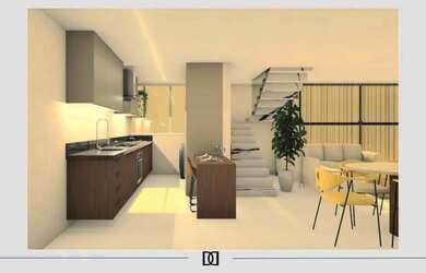 Imagem: O apartamento na cobertura possui 2 Dormitórios, 2 Banheiros