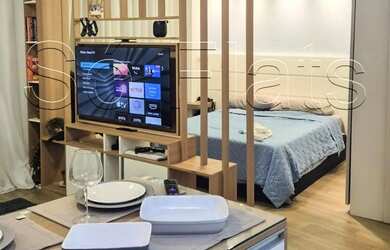 Imagem: O studio possui 1 Dormitório, 1 Banheiro, 1 Vaga na garagem