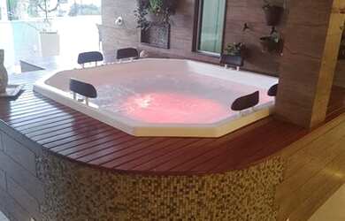 Imagem: O apartamento na cobertura possui 4 Dormitórios, 2 Banheiros