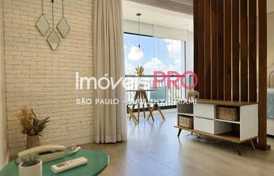 Imagem: O apartamento possui 1 Dormitório, 1 Banheiro, 1 Vaga na garagem