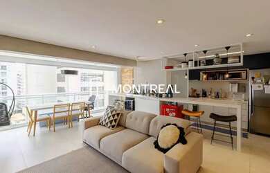 Imagem: O apartamento possui 1 Dormitório, 2 Banheiros, 2 Vagas na