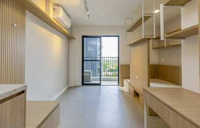 Imagem: O studio possui 1 Dormitório, 1 Banheiro e 25m² de Área e