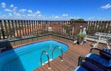 Imagem: O apartamento na cobertura possui 1 Dormitório, 2 Banheiros