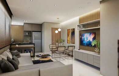 Imagem: O apartamento na cobertura possui 2 Dormitórios, 2 Banheiros