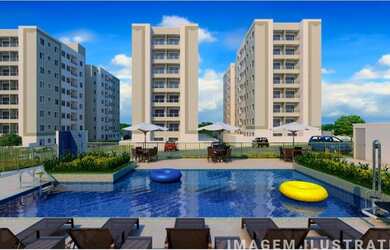 Imagem: O apartamento possui 2 Dormitórios, 1 Banheiro, 1 Vaga na garagem