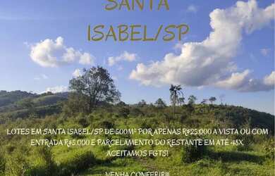 Imagem 1: Lote para venda possui 500 metros quadrados em Santa Isabel - SP