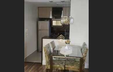 Imagem: O apartamento possui 2 Dormitórios, 1 Banheiro, 1 Vaga na garagem