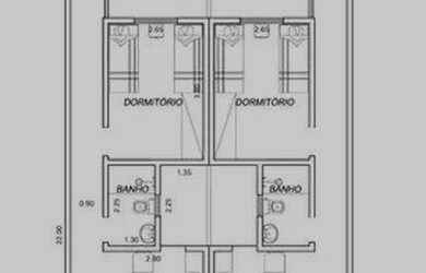 Imagem: A casa possui 2 Dormitórios, 1 Banheiro, 1 Vaga na garagem