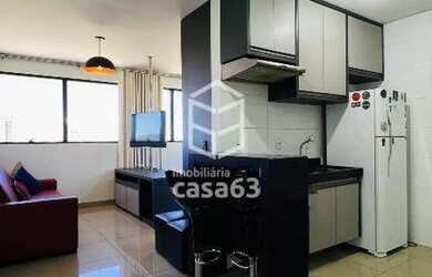 Imagem: O studio possui 1 Dormitório, 1 Banheiro, 1 Vaga na garagem