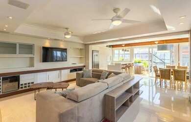 Imagem: O apartamento na cobertura possui 4 Dormitórios, 5 Banheiros