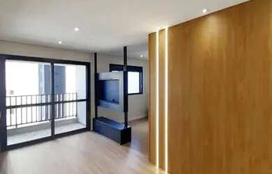 Imagem: O apartamento possui 1 Dormitório, 2 Banheiros, 1 Vaga na garagem