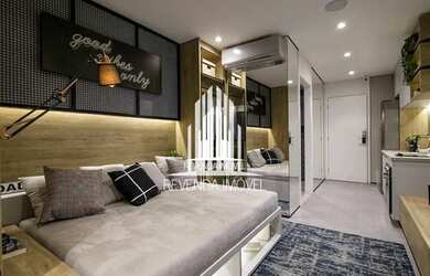 Imagem: O apartamento possui 1 Dormitório, 1 Banheiro, 25m² de Área