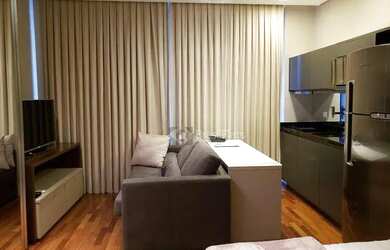 Imagem: O studio possui 1 Dormitório, 1 Banheiro, 1 Vaga na garagem