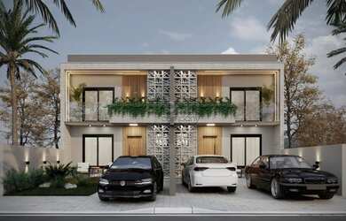 Imagem: A casa possui 3 Dormitórios, 3 Banheiros, 2 Vagas na garagem