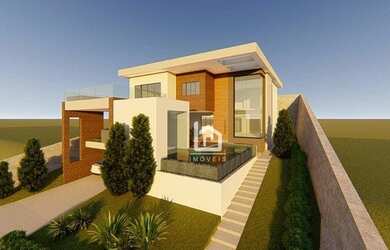 Imagem: A casa em condomínio possui 4 Dormitórios, 4 Banheiros, 2