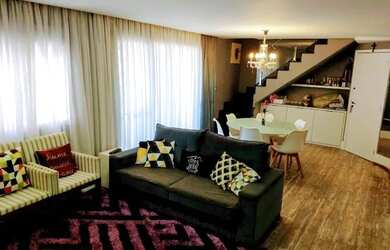 Imagem: O apartamento na cobertura possui 3 Dormitórios, 4 Banheiros