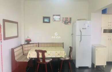 Imagem: O apartamento possui 1 Dormitório, 1 Banheiro, 1 Vaga na garagem