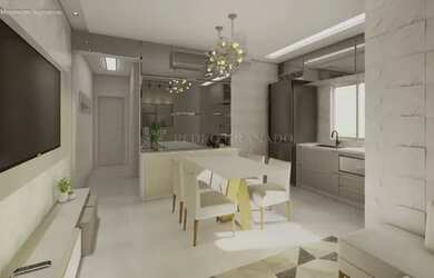 Imagem: O apartamento possui 1 Dormitório, 2 Banheiros, 1 Vaga na garagem