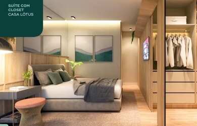 Imagem: A casa em condomínio possui 3 Dormitórios, 3 Banheiros, 2