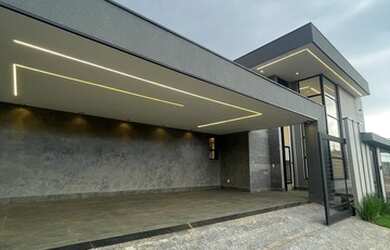 Imagem: A casa em condomínio possui 4 Dormitórios, 4 Banheiros, 3