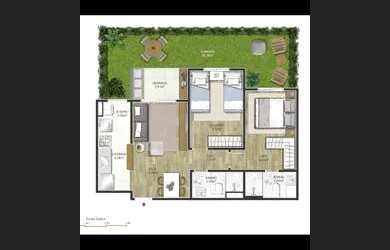 Imagem: O apartamento possui 2 Dormitórios, 2 Banheiros, 1 Vaga na