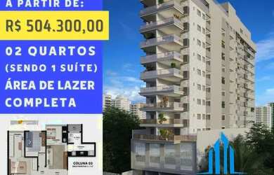 Imagem: O apartamento possui 2 Dormitórios, 2 Banheiros, 1 Vaga na