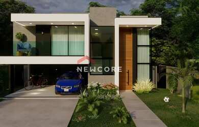 Imagem: A casa possui 4 Dormitórios, 5 Banheiros, 2 Vagas na garagem