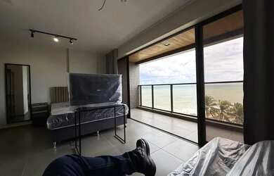 Imagem: O apartamento possui 1 Dormitório, 1 Banheiro, 1 Vaga na garagem