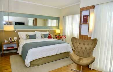 Imagem: O studio possui 1 Dormitório, 1 Banheiro, 1 Vaga na garagem