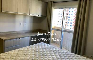 Imagem: O apartamento possui 1 Dormitório, 2 Banheiros, 2 Vagas na