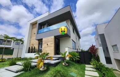 Imagem: A casa em condomínio possui 5 Dormitórios, 5 Banheiros, 3