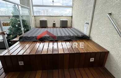 Imagem: O apartamento na cobertura possui 3 Dormitórios, 4 Banheiros