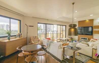 Imagem: O apartamento na cobertura possui 4 Dormitórios, 5 Banheiros