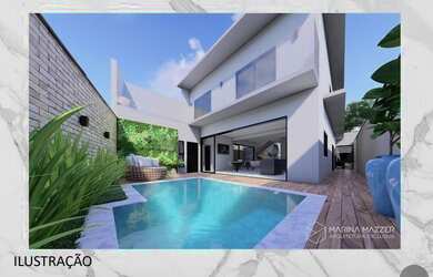 Imagem: A casa em condomínio possui 4 Dormitórios, 2 Banheiros, 4