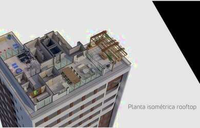 Imagem: O apartamento possui 1 Dormitório, 1 Banheiro, 1 Vaga na garagem